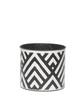 Small Black and White Geometric Flower Pot
