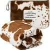 Cow Print 2-in-1 Travel Blanket and Pillow