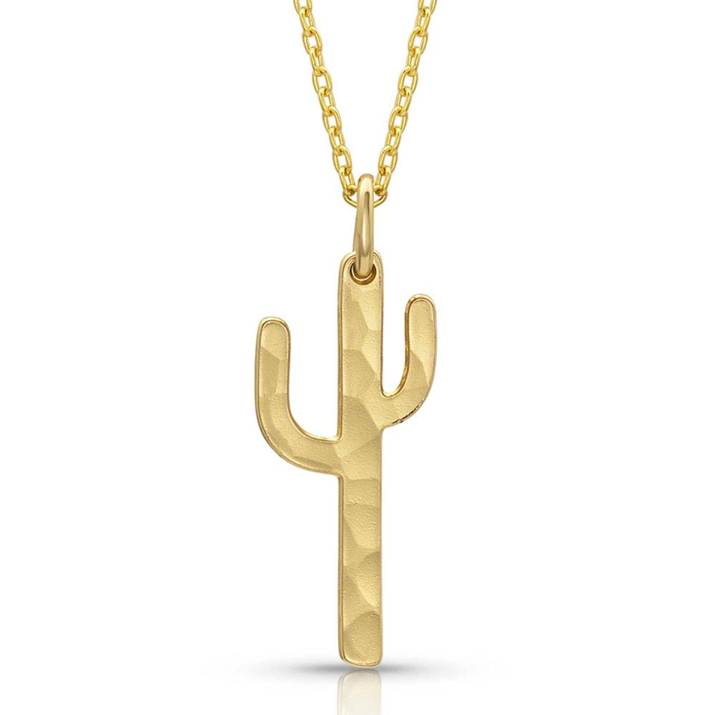 Golden Cactus Necklace