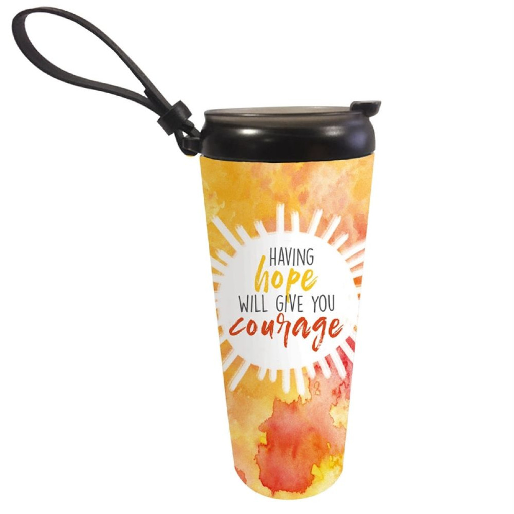 Hope and Courage Stainless Steel Travel Cup