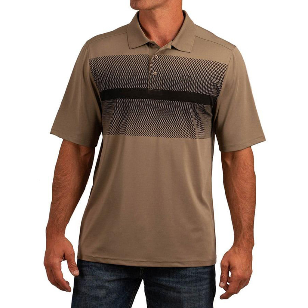 cinch arena flex tan polo
