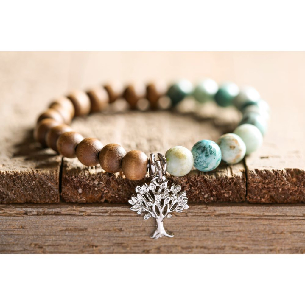 Natural Stone Tree Of Life Charm Bracelets For Women Handmade Beads String  Braided Bracelet Yoga Bracelets
