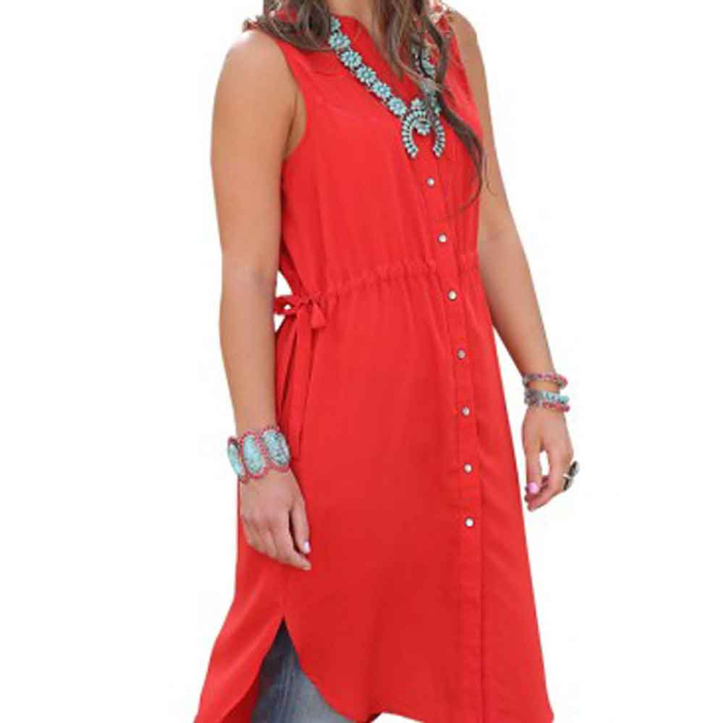 Women's Georgette Western Duster Dress