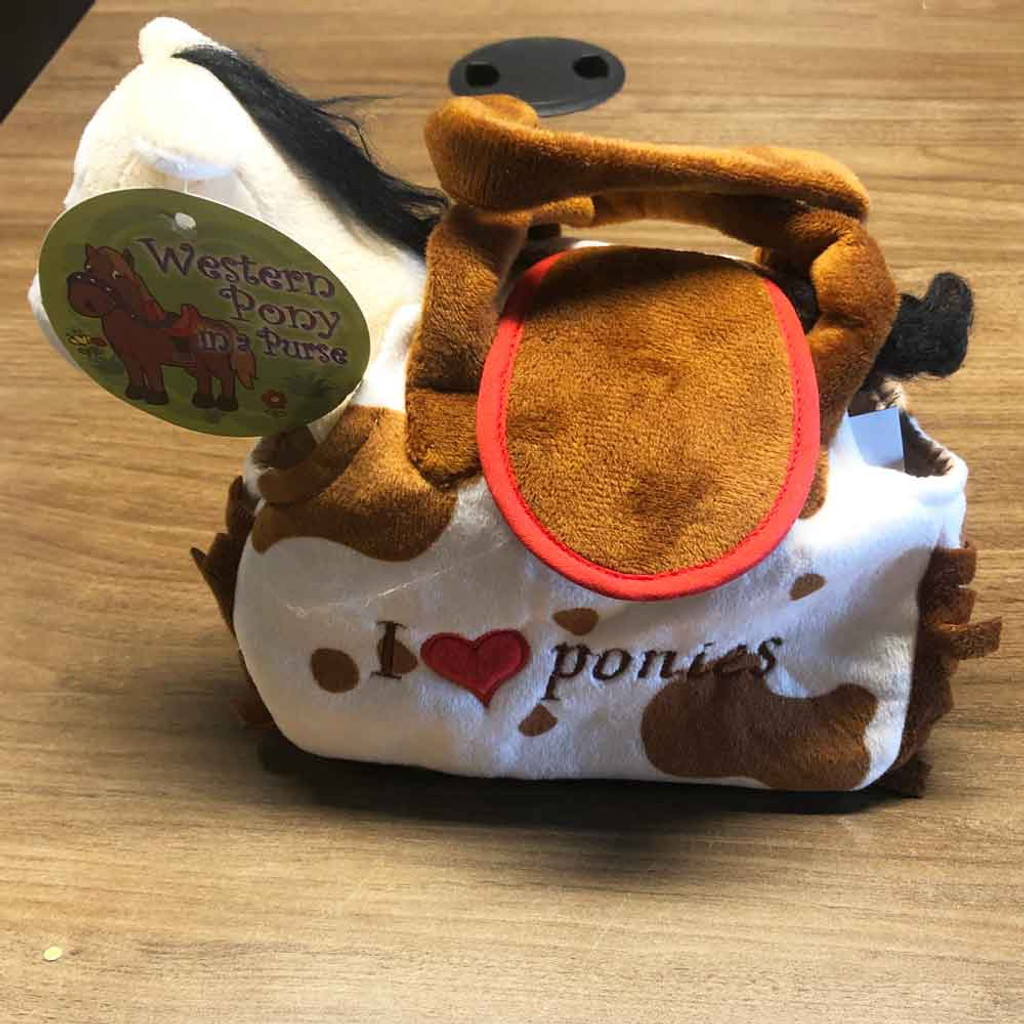 Western I Love Ponies Plush Purse with Horse