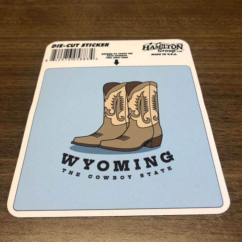 Large Cowboy Boots Wyoming Sticker