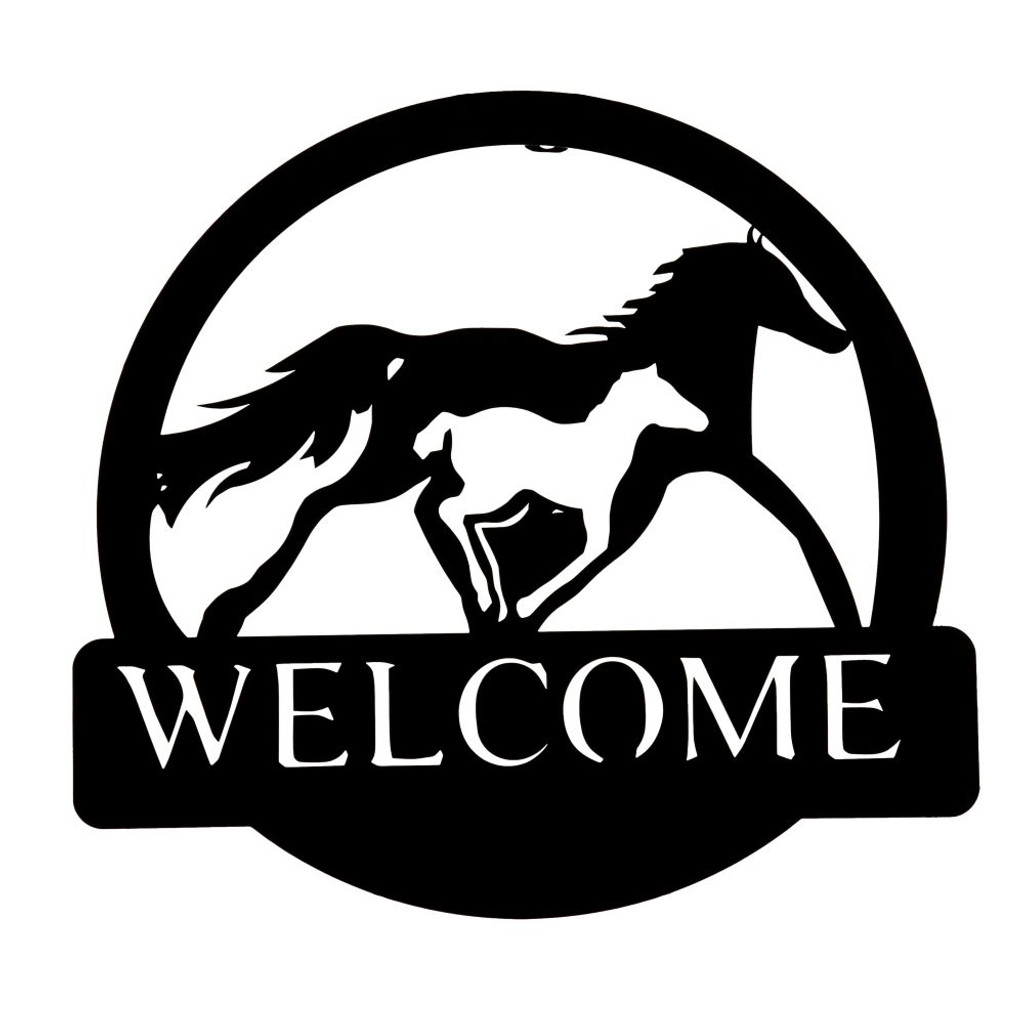 Laser Cut Welcome Sign