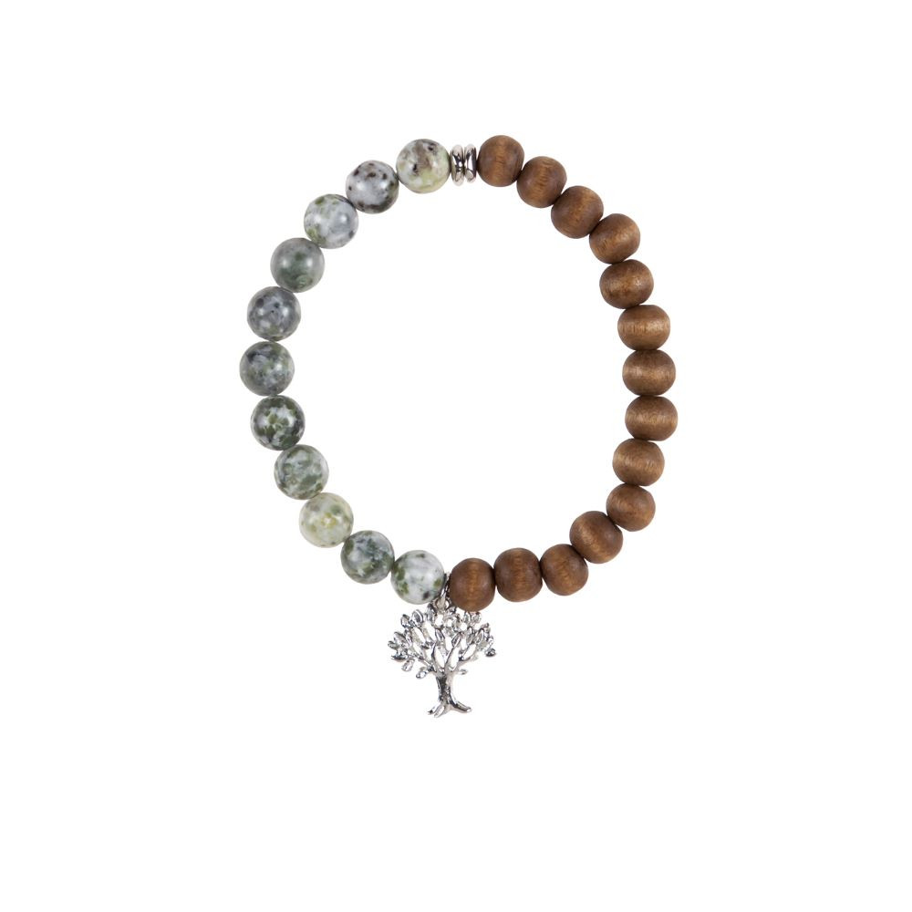 Tree of Life Beaded Charm Bracelet