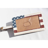 American Flag Leather Luggage Tag (12-005-0300)