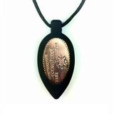 Pressed Penny Pendant Necklace in Black