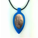 Pressed Penny Pendant Necklace in Surfer Blue