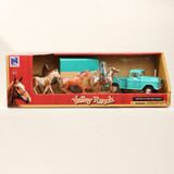 M&F Western Valley Ranch Chevrolet Vintage '55 Pickup & Trailer with Horses Toy Set