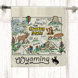 Wyoming Map Kitchen Towel