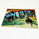 Wyoming Postcard Design Glass Cutting Board