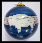 Distressed White Buffalo Ornament