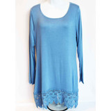 Blue Lace Tunic Dress