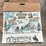 Art Studio Wyoming Map Dish Cloth