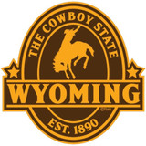 Wyoming The Cowboy State Standard Sticker