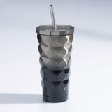 Textured Ombre Stainless Steel Tumbler, Black Berry