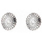 Burnished Floral Stamp Earrings