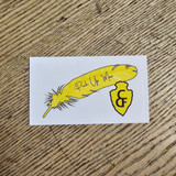 Pick Up Man Feather Sticker - Small