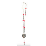 Red Bead Y Necklace