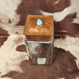Large Copper & Turquoise Canister