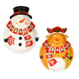 Ceramic Christmas Character Shaped Appetizer Plate