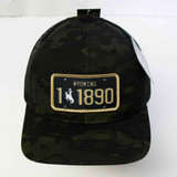 Wyoming Camo License Plate Hat (01-013-0669)