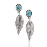 Feather Light Turquoise Attitude Earrings