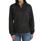 Black Aztec Print 1/2 Zip Pullover