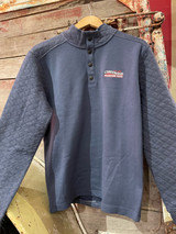 1/4 BUTTON NAVY PULLOVER