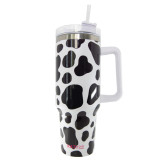40 OZ BLK/WHT COW PRINT