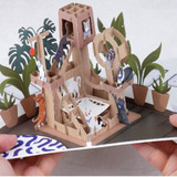 Cat Tree Paper Pop Up Card