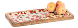Large Mango Wood Strawberry Serving Tray