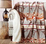 Longhorn Plush Sherpa Throw