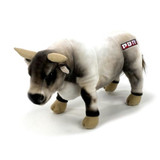 14" Gray PBR Plush Bull