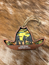 WOOD CFD LAYERED HAT ORNAMENT