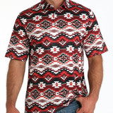 Red Southwestern Print Polo