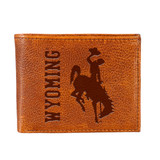 Genuine Tumbled Leather Passcase Bi-Fold Wallet