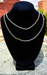 Gold & Small Navajo Pearl Layered Necklace