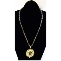 Silver and Gold CFD Scroll Necklace (05-012-0132)