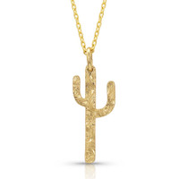 Golden Cactus Necklace