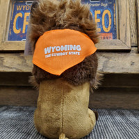 Wyoming Booker Bison plush with scarf