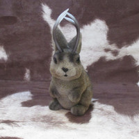 Flocked Jackalope Coin Bank