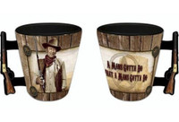 John Wayne Shot Glass Rifle Handle Man's Gotta Do