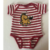 Red & White Strip Onesie