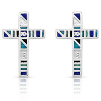 American Legends Color Cross Earrings