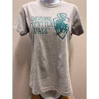 Gray Tee with Teal Sparkle Logo