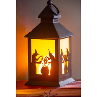 LED Witch Lantern with Flickering Light