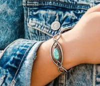 Bowline Knot Turquoise Cuff Bracelet